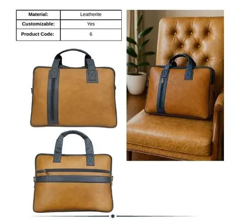 Tan and Navy Heritage Executive Bag, product code UA-6