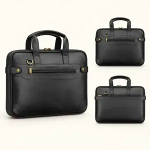 Midnight Compact Laptop Briefcase UA-15 shown from multiple angles