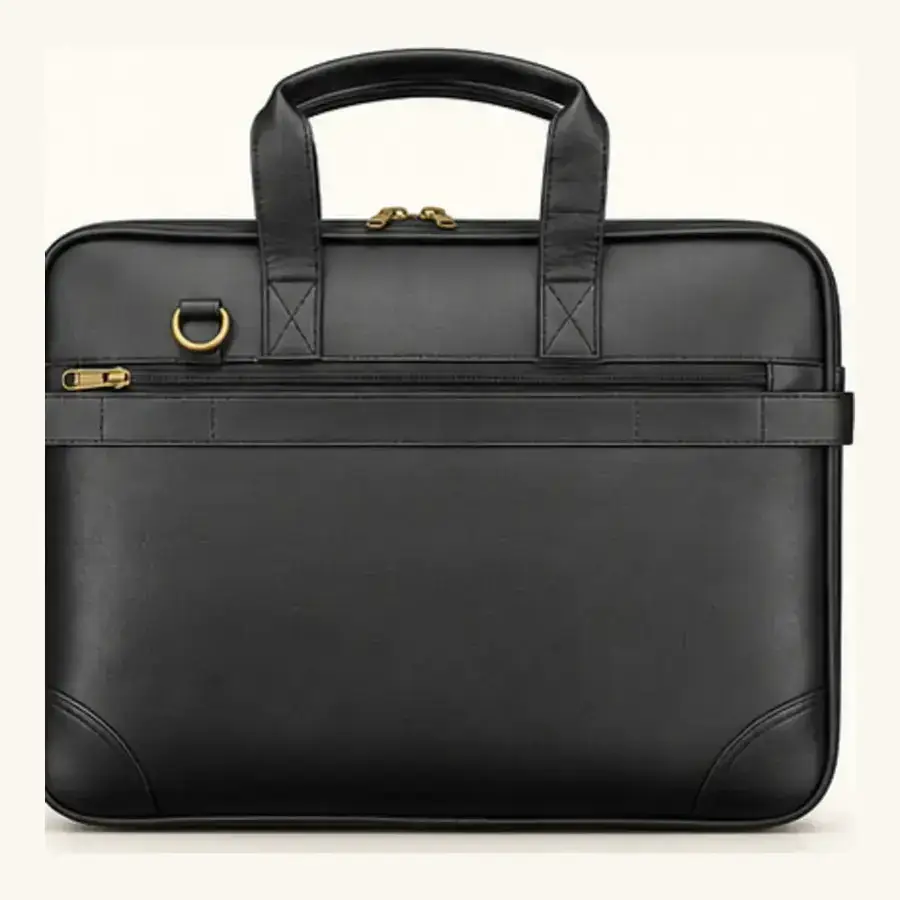 midnight compact laptop briefcase – ua 15 alternate Midnight Compact Laptop Briefcase UA-15 alternate angle view
