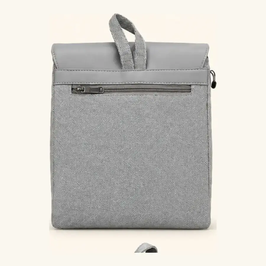 grey pu sling bag – ua 151 rear Grey PU Sling Bag UA-151 rear view