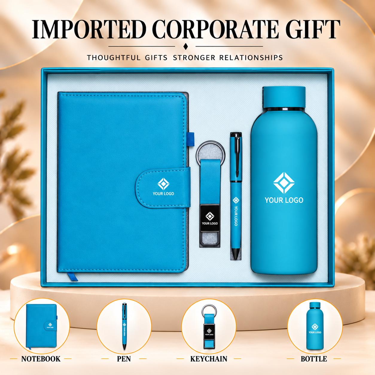 Azure blue UA-IG04 corporate gift set